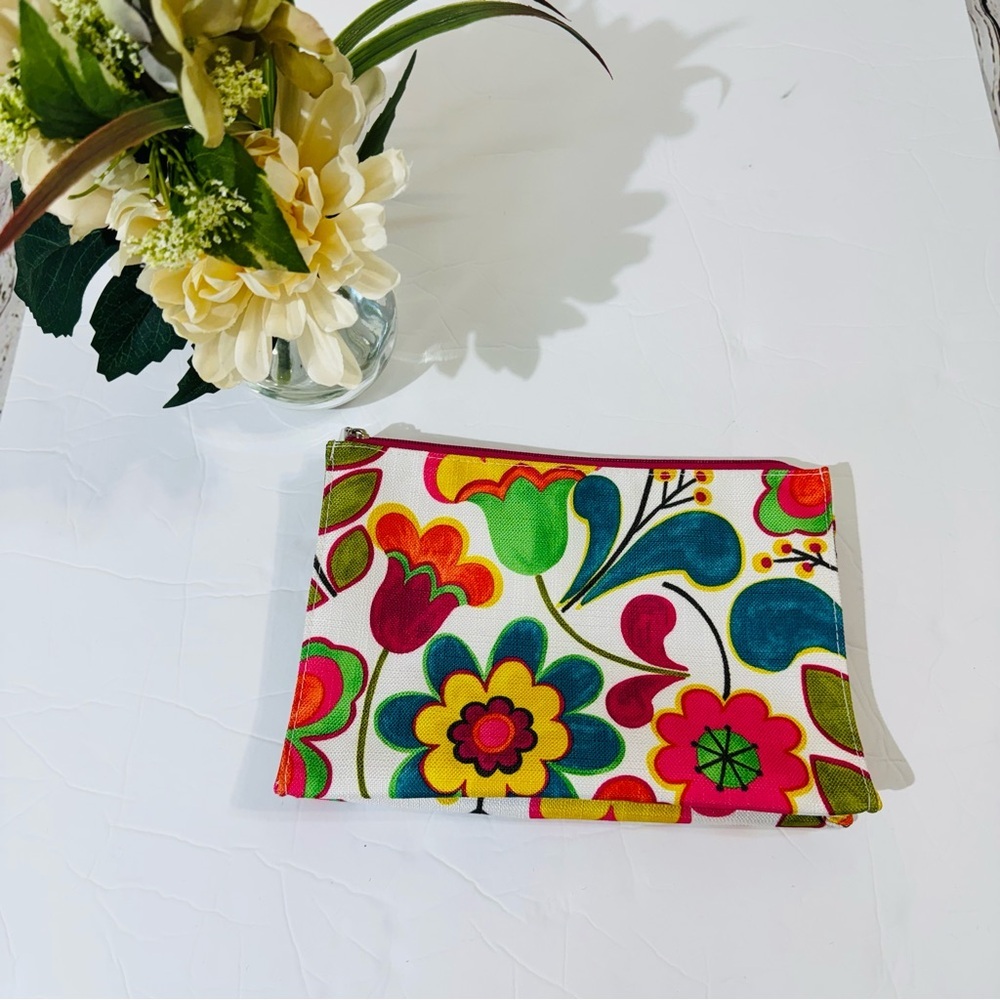 Clinique Colorful Floral Cosmetic Bag